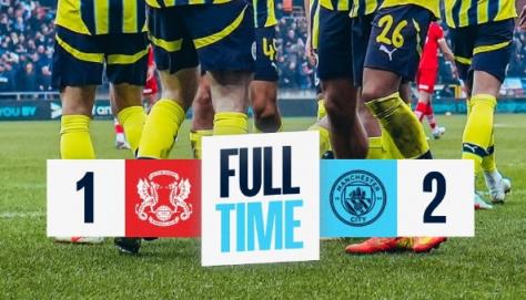 英足总杯：德布劳内替补建功 曼城2-1莱顿东方取胜